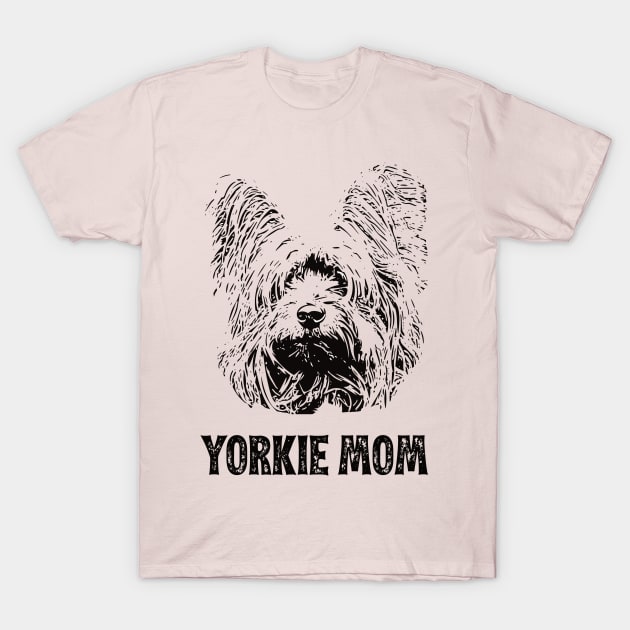 Yorkie Mom - Yorkshire Terrier Dog Mom T-Shirt by DoggyStyles